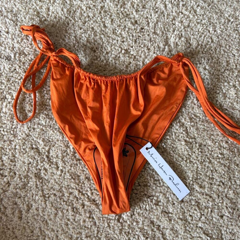 New Monica hansen orange bikini bottoms large
